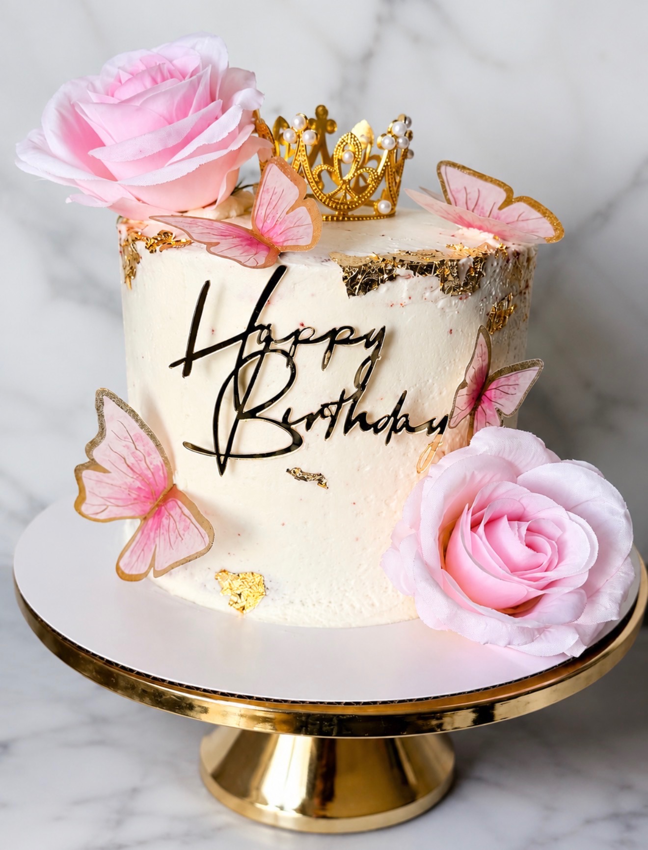 Florals, gold leaf and butterfly kisses
